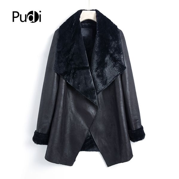 

pudi qy801 new fashion women coats and jackets autumn spring long coat overcoats casual outwear brown black color 201112, Black;brown