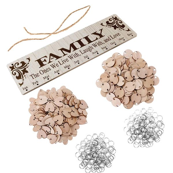 

presents for mothers wooden family birthday reminder calendar board diy anniversary tracker plaque wall hanging with tags r 37 k2