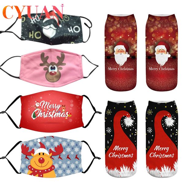 

cyuan socks 2020 christmas decoration for home xmas navidad natal new year 2021 kids gift santa sock decor