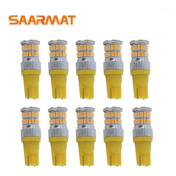 

10pcs t10 w5w new super bright led car parking lights 168 501 auto wedge turn side bulbs car interior reading dome lamp dc 12v1