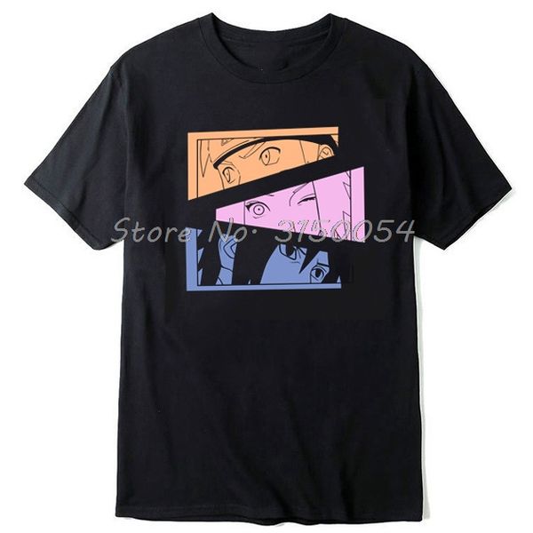 

naruto anime print black tshirt original comic harajuku graphic oversized broadcloth tshirt tees sport hooded sweatshirt hoodie men t shirt