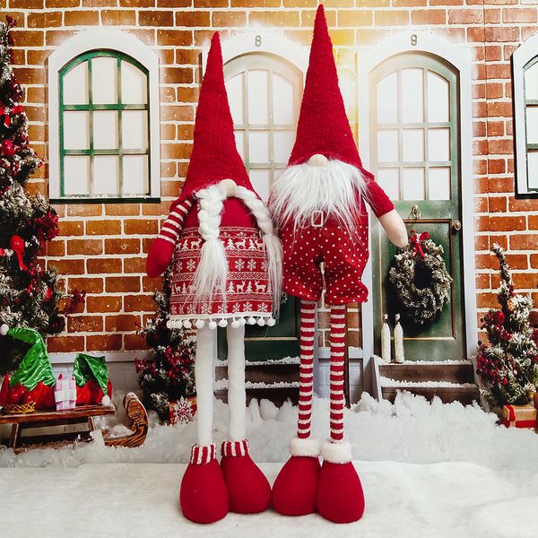 

huge size beard ornaments plush scandinavian christmas gnome gifts santa claus reindeer doll stretchable decorations