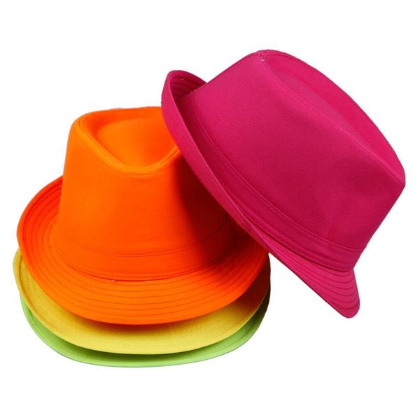 

1x summer beach fedora trilby straw hat sunhat cap for wome men 6 neon colors, Blue;gray