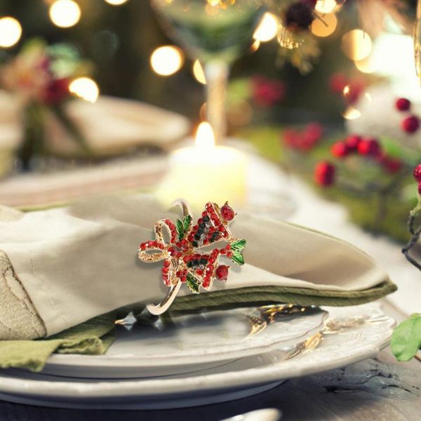 

2021 new christmas series elk wreath napkin ring bells napkin ring christmas tableware decoration creative cute tableware