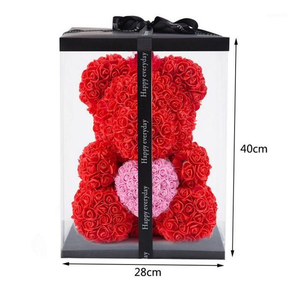

valentine's day gift rose bear artificial rose decorations girl friend kid gift mother's day wedding decoration1