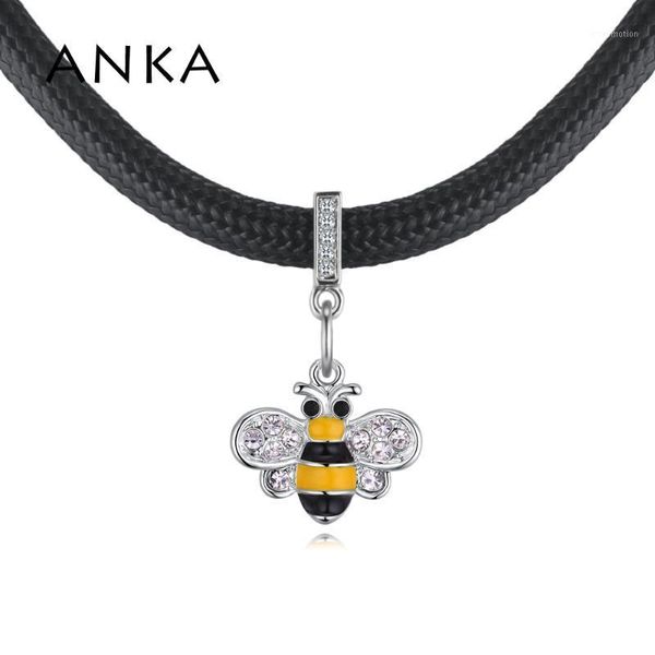 

anka brand jewelry colorful bee crystal chokers necklace crystals from austria for women gift #1324101, Golden;silver