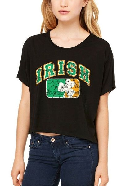 

irish distressed flag flowy boxy tee st. patricks day shamrock t-shirt homme customized tee shirt sport hooded sweatshirt hoodie