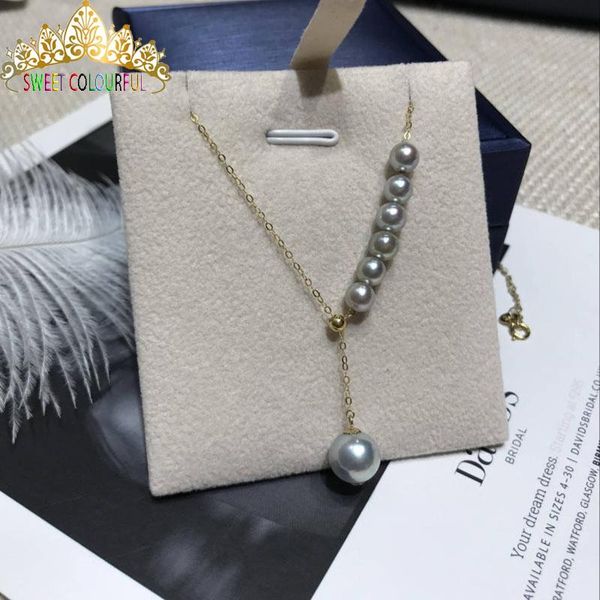 

япония импортировала природный морской воды aokya серебряный серый pearl 18k ожерелье, Silver