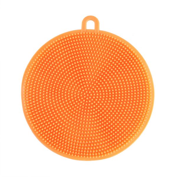 

silicone dishwashing brush round brush scrubber dish washing multi-function fruit vegetable scouring pads kitchen cleaning brush 3 j2