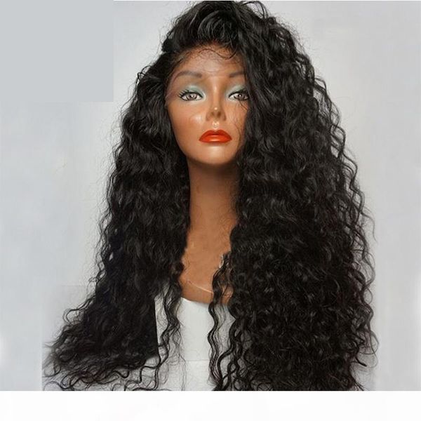 

250 density lace front human hair wigs water wave lace wig pre pluck brazilian remy hair with baby hair for women, Black;brown