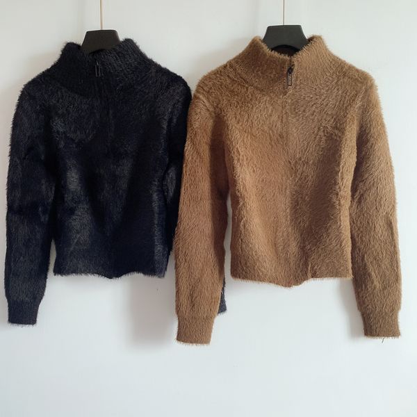 

1112 2020 autumn brand same style regular long sleeve crew neck khaki black cardigan kint sweate women clothes qian, White;black