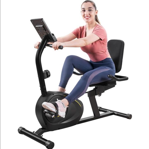 US Stock Liege-Heimtrainer für den Innenbereich mit 8-stufigem Widerstand, Bluetooth-Monitor, verstellbarem Sitz, 380 Pfund Gewichtskapazität MS193107BAA