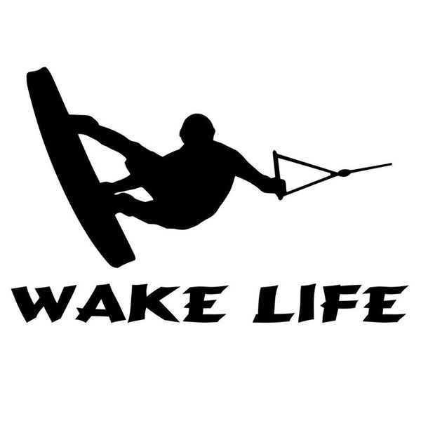 

17.8cm*11.5cm boat sticker ski boat wakeboarding fishing inboard car stickers vinyl decal accessories black/sliver c8-1360