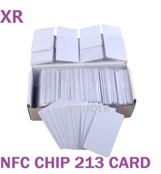 1000pcs NFC PVC Card 13.56MHz ISO14443A NFC 213 PVC Card 144Bytes HF Tag Compatibile con per tutti i telefoni abilitati NFC
