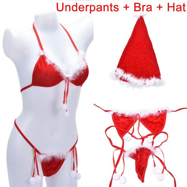 

women underwear lace costumes erotic lingerie christmas dress briefs, Red;black