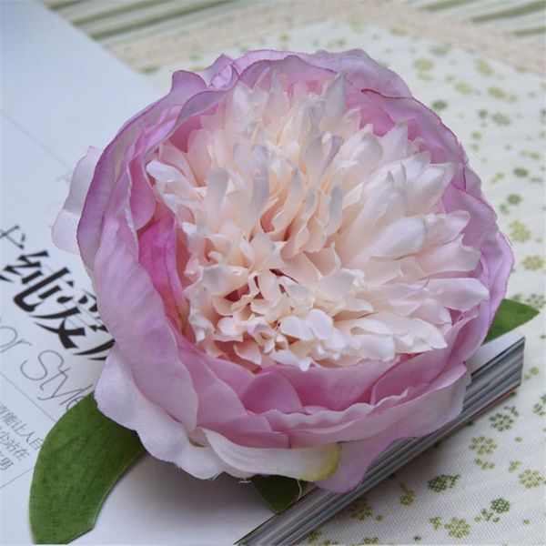 

10pcs big peony flower head artificial flower diy headwear silk flower wall decoration rose head simulation flores wmtqwf comb2010