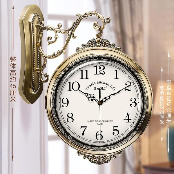 

vintage modern design wall clock electronic metal silent movement wall clock old fashion vintage reloj de pared watch