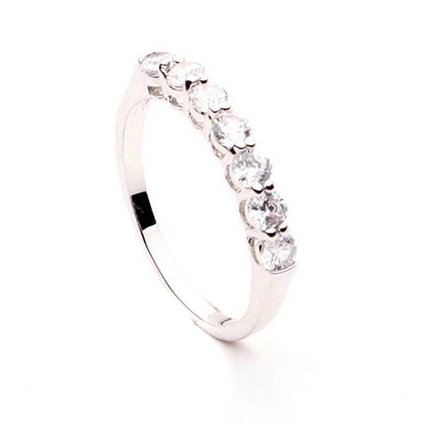 

new fashion jewelry platinum plating ring handmade crystal cubic zircon wedding ring, Slivery;golden