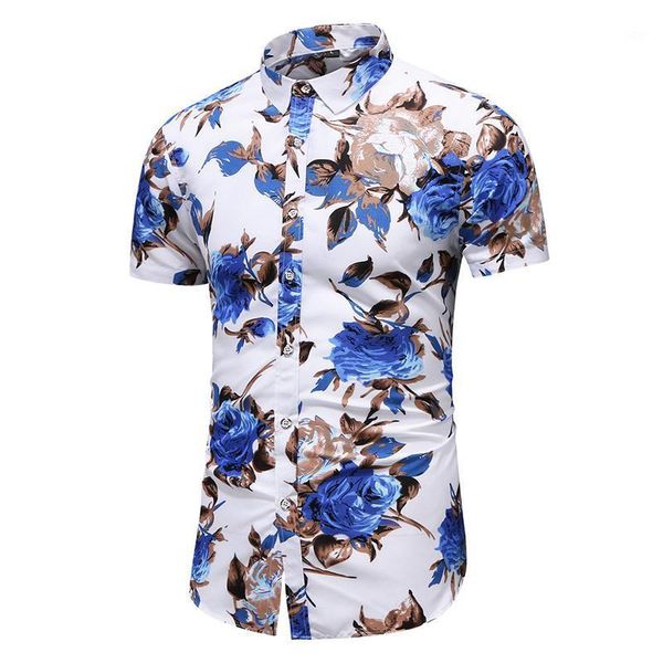 

6xl 7xl mens shirts casual slim fit hawaiian shirt men summer new style print short sleeve designer shirt men, White;black