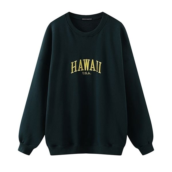 

oversize girls letter embroidery sweatshirts 2020 autumn fashion ladies soft cotton pullovers female casual sweatshirt women q1217, Black;white