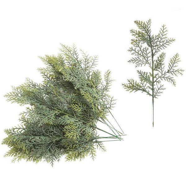 

20 pcs artificial cedar sprigs faux cedar spray branches twig stems sprigs picks diy accessories1