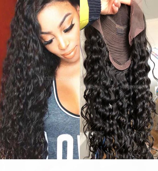 

lace front wig 8a quality long hair 30inch natural color loose curl brazilian virgin human hair full lace wig natural hairline ing, Black;brown