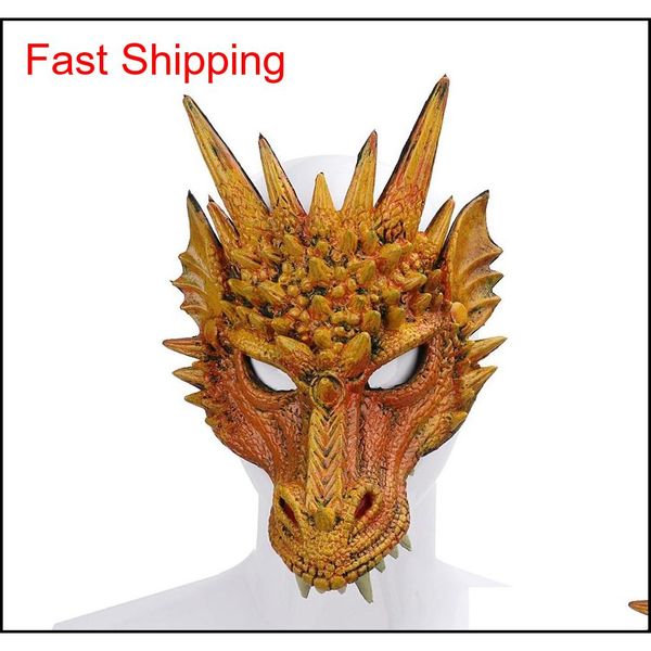 

fierce dragon mask dinosaur skull all face head masks festival dance party cosplay costume halloween party qylepv new_dhbest, Silver