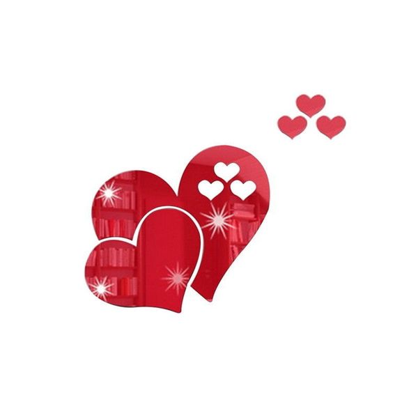 

love heart shaped wall sticker 3d home furnishing art decorate stickers diy room decor valentine day 2 2cr l2
