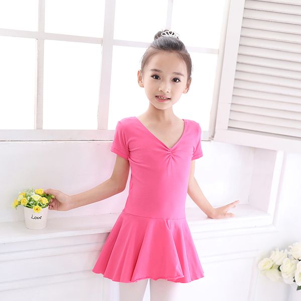 

2018 new girls kids ballet dance dress lycra cotton open crotch vestido classical tutu ballet leotards for children, Black;red