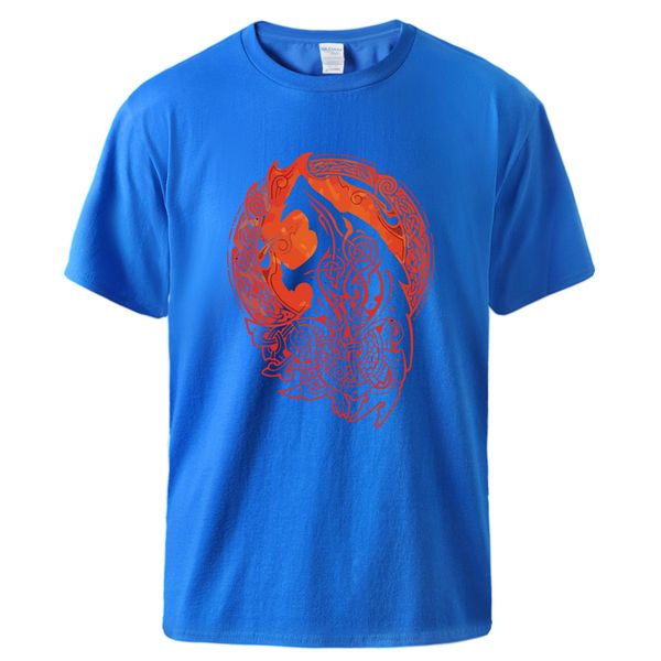

sport nordiske mytologi fenrir horror t shirts for man 2020 short sleeve tshirt causal loose sportswear male causal cotton workout top