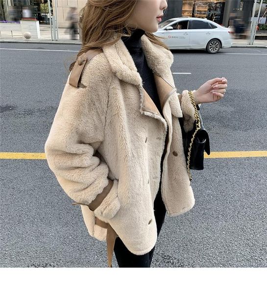

new women's fashion fashion fashionable children's woolen coats women's loose and thickened woolen cotton, Black