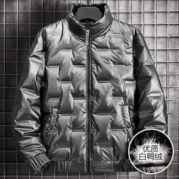 

men's bright face down new fashion brand korean loose plus fat size winter light and thin warm et, Black