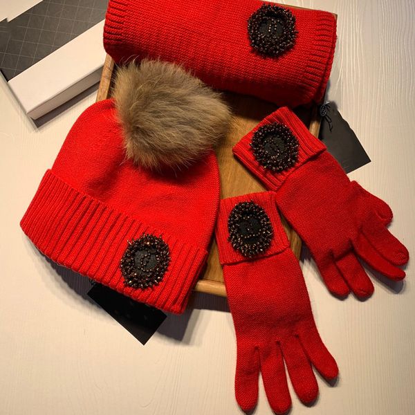 

2020 design casual fashion original single luxury chanl ladies all-match three-piece hat warm and comfortable 100% pure cashmere i, Yellow