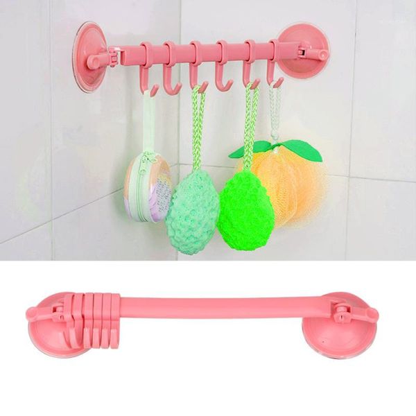 

hooks & rails wall mounted storage 6 set strong sucker suction hanger for kitchen bathroom adjustable rack organization1