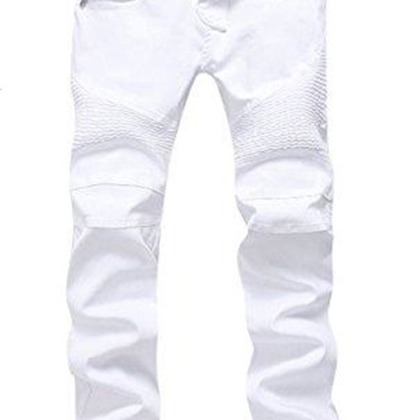 

qazel vorrlon men's biker moto distressed destroyed fashion skinny fit jeans1, Blue