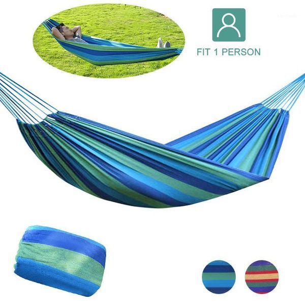 

sleeping bags single / double hammock for backyard patio porch garden indoor outdoor camping hiking thick canvas summer beach hammock1