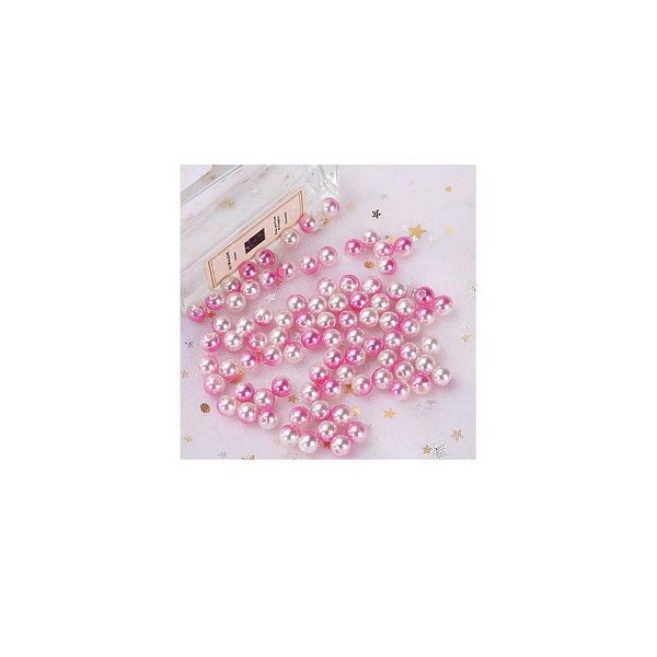 

8mm / 50pcs /abs straight hole pearl two-color beads three-color beads gradient color headdress earrings diy jewelry acc sqcrjg