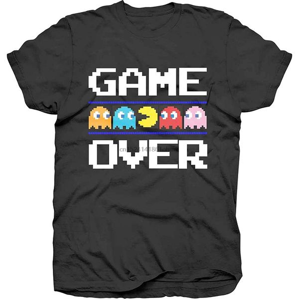 

pac man official men's retro game over black various sizes 1 hoodie designers t shirts sweatshirt
