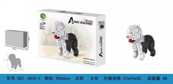 

animal blocks cute dog building blocks small particle building blocks selling multi-color options gift of the friend