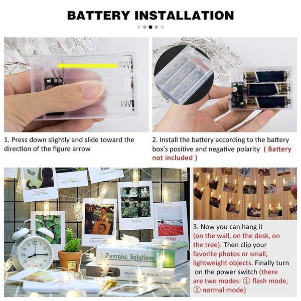 

led фото гирлянд 20 led фото клипы с батарейным питанием главная партия decorhanging фото свадьба комната день рождения рождество кпт sqcnmc