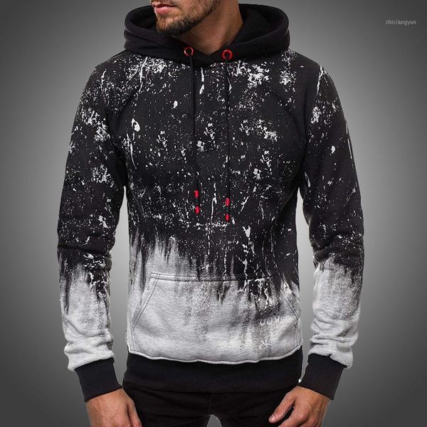 

men hoodies autumn men pullover hoodies gradient sweatshirt hood fashion design high street streetwear long sleeve shirt1, Black