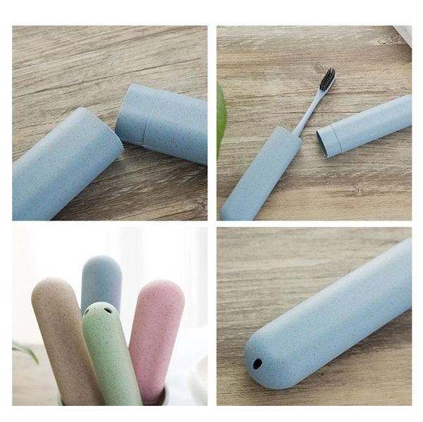 

wheat straw travel toothbrush case 4 colors toothbrush holder hiking camping portable toothbrush cover storage box prote jllwxg sinabag