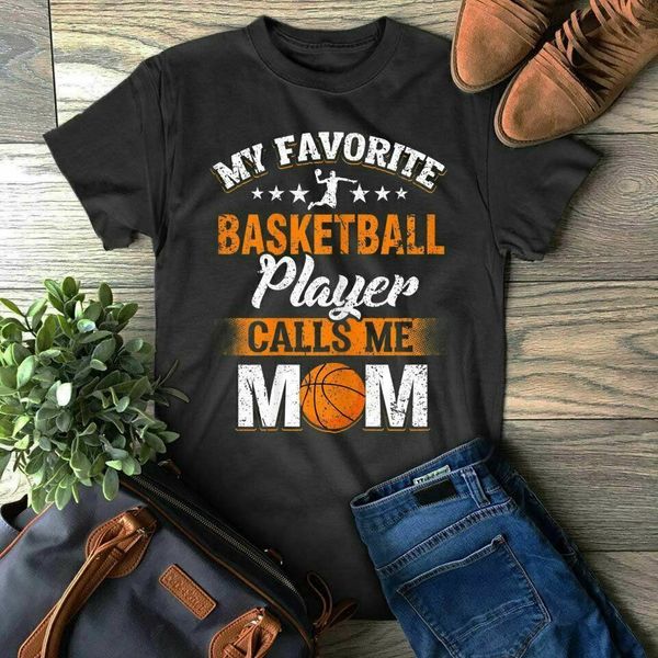 

new my favorite basketball player calls me mom t-shirt gift mothers day sport hooded sweatshirt hoodie