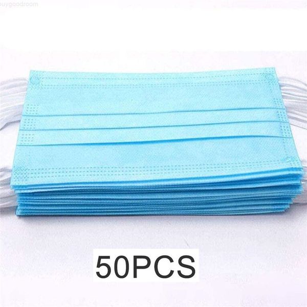 

dhl disposable masks 50pcs protection and personal health mask 3-layer facial cover with earloop mouth face sanitary masks2020