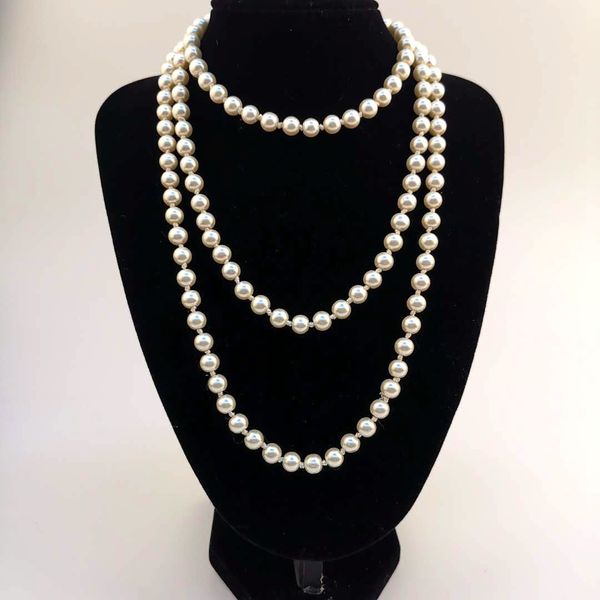 Europäische und amerikanische mehrschichtige Glasimitation Perlenkette All-Match-Pullover Frauen-Kleidung-Zubehör Großhandel