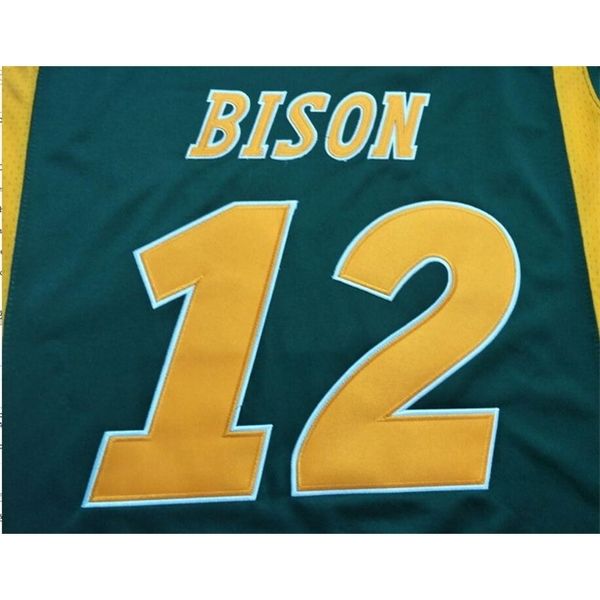 

custom 121s,youth,women,toddler, nd state bison personalized any name and number any size stitched college jersey, Black