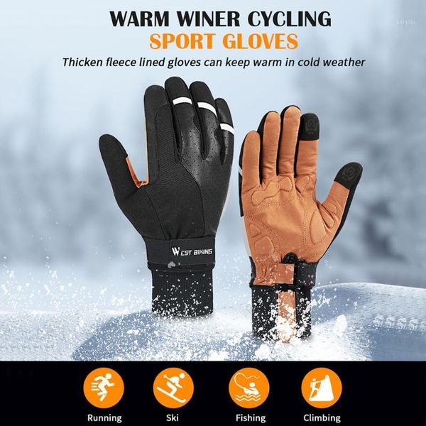 

biking cycling gloves touch screen riding bicycle winter plush warm full finger motorcycle bike outdoor sport fitness gloves1