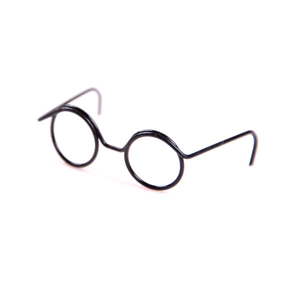 

2 pcs fashion round frame for dolls p prop pet toy doll retro cool glasses