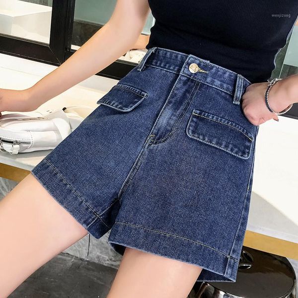 

plus size womens shorts simple boyfriend all-match street summer denim shorts high waist korean fashion s-5xl short jean femme1, White;black