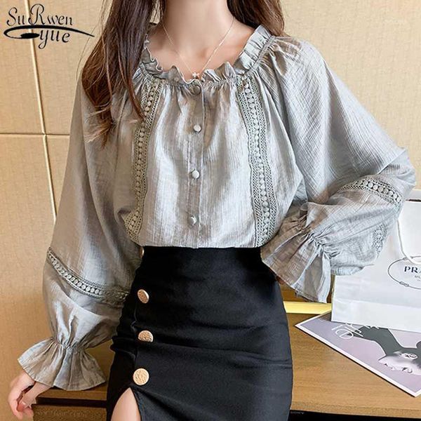 

sweet woman shirt blusas mujer women 2020 autumn long sleeve o-neck blouse solid casual ladies cardigan white shirt 105751